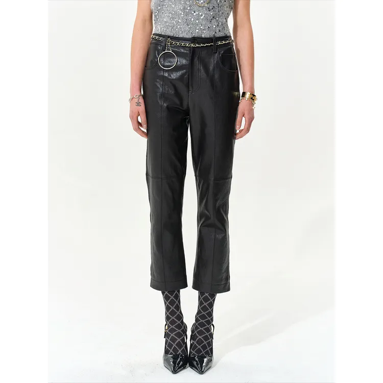 blacknini"经典万搭"无涂层绵羊皮BE05BW022