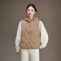 极简风百搭100%羊毛可拆卸连帽款-3防保暖轻便女马甲2581