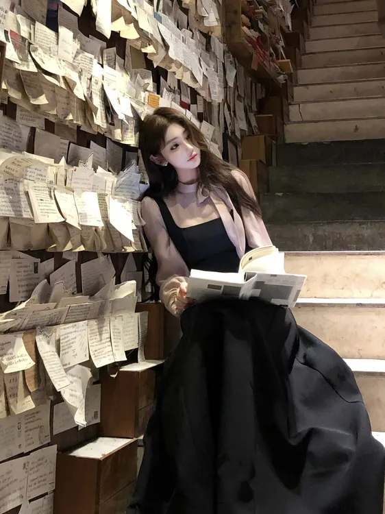 WW定制「清潭洞贵女」显瘦气质时尚夏季小众法式设计感上衣连衣裙