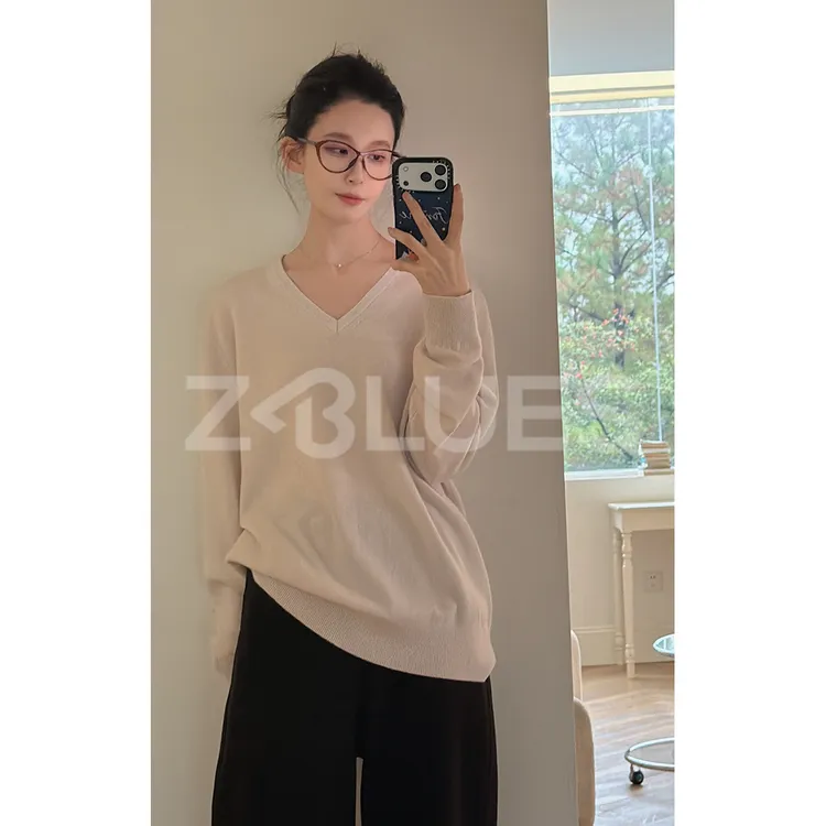 Z.blues【一眼认】秋冬人手一件V领绵羊毛毛衣YZGZ218