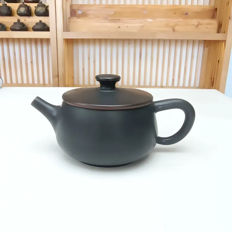 钦州坭兴陶茶壶金腰带可悬停漂移汉瓦壶 容量250-280cc全手工壶