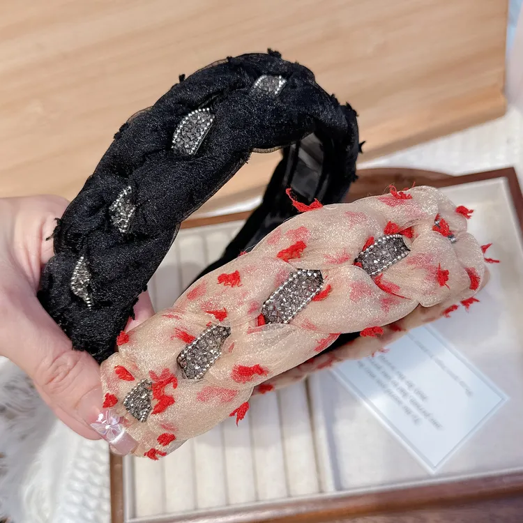 带齿高颅顶新款设计师款定制发箍黑色加宽2025早春韩国头箍