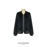 LISI.ZHANG--【毛毛休闲外套】下摆设计感拼接时尚毛毛宽松外套