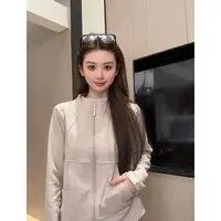 新款早秋立领时尚修身显瘦立体裁剪百搭休闲长袖开衫卫衣
