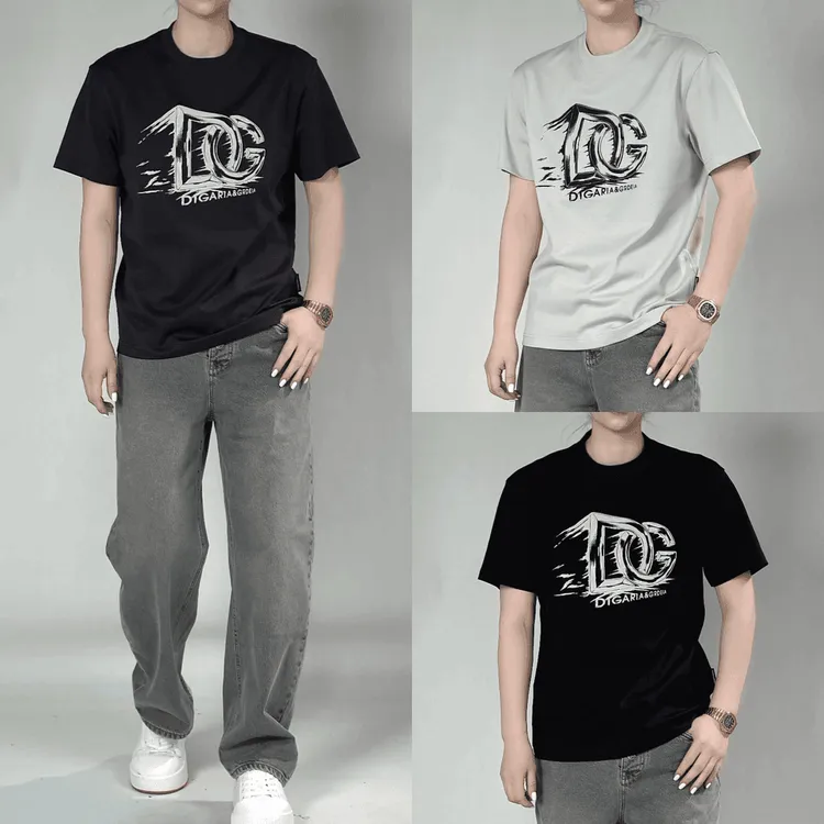 男士夏季新款高街时尚潮牌美式印花休闲百搭通用圆领短袖T恤上衣