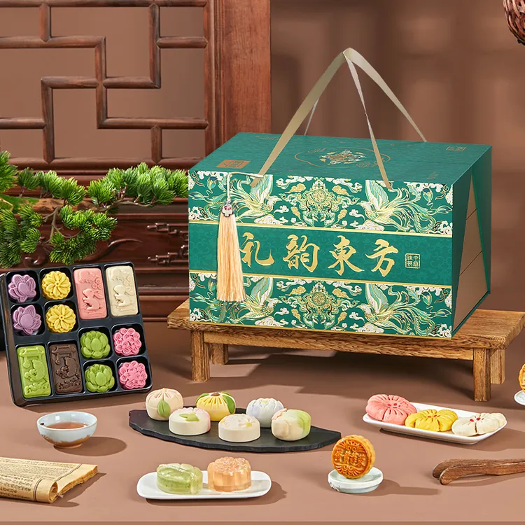 【宠粉】高档轻奢礼韵东方三层定制月饼礼盒广式酥皮流心批发团购