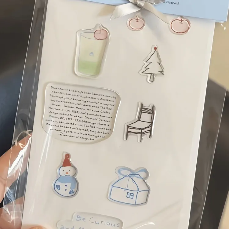 果冻胶美甲贴纸ins韩系手账立体贴纸笔记本电脑平板手机壳水杯diy