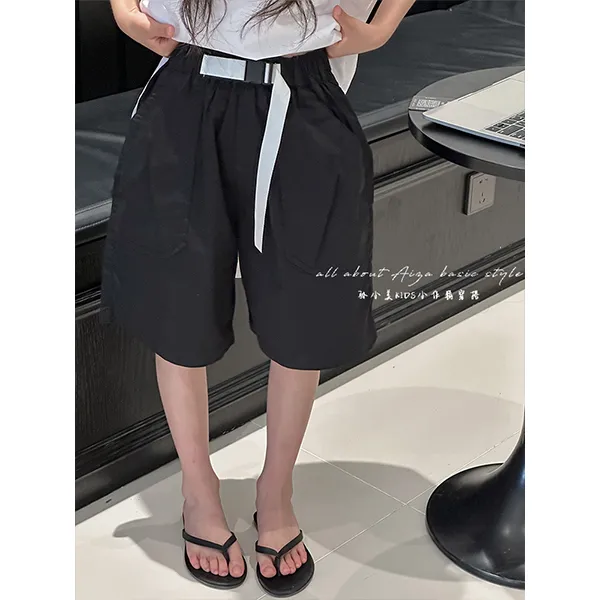 K22594女童短裤夏季儿童裤2025新款大童韩版洋气休闲外穿中裤薄款
