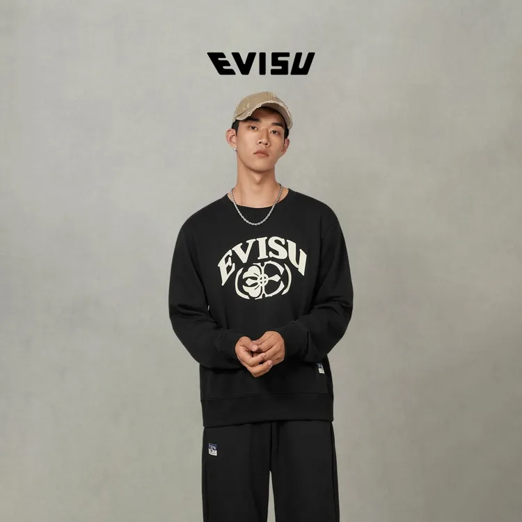 EVISU福神 2025秋新品男士商标印花卫衣2EAHTM5SW1137XXCT