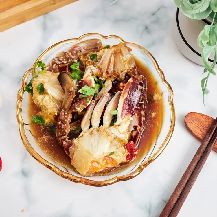 【热卖爆款】生腌海鲜 舟山梭子蟹块500g/桶