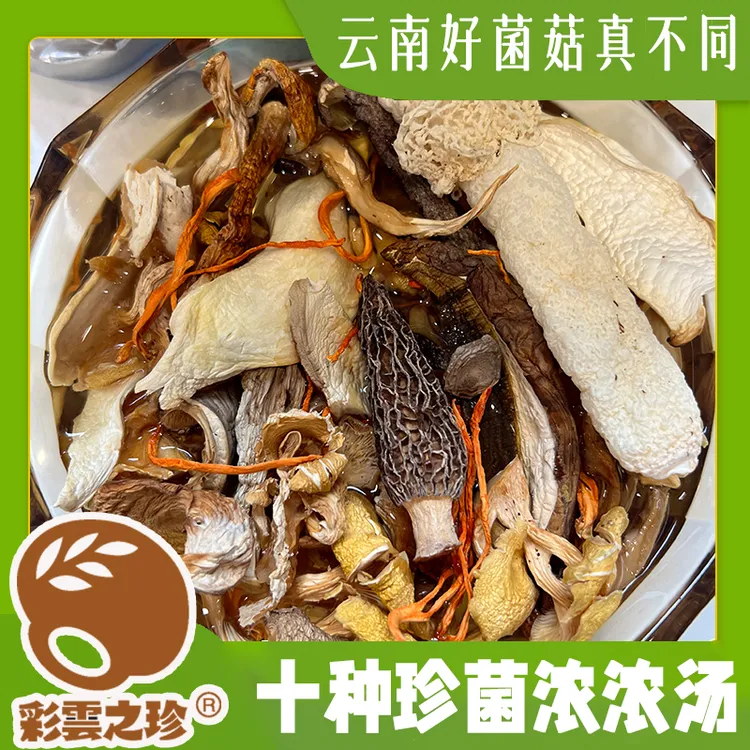 云南十珍菌菇汤包50g·七彩菌汤包升级 羊肚菌牛肝菌竹荪 特产
