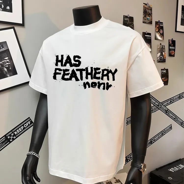 短袖t恤男款夏季美式高街字母印花潮牌重磅纯棉宽松休闲半袖体恤