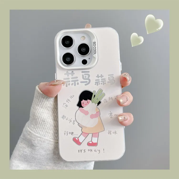 小众高级感适用iphone16壳女苹果15ProMax卡通可爱14蒜鸟女孩13新