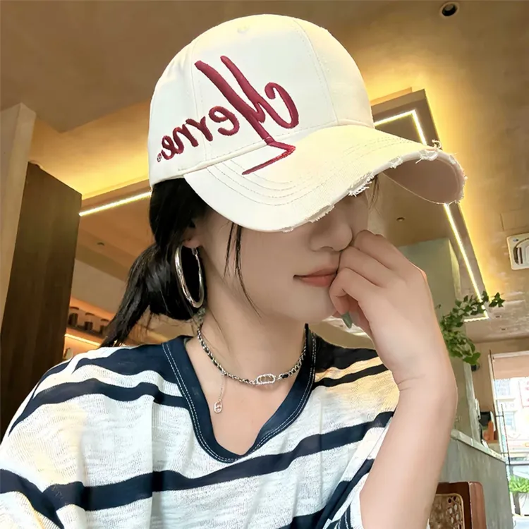 字母刺绣黑色棒球帽女夏季百搭宽帽檐鸭舌帽大头围显脸小韩版帽子