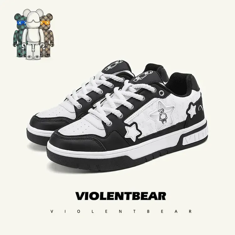VIOLENTBEAR/暴力熊星星鞋男女同款潮鞋百搭低帮板鞋158