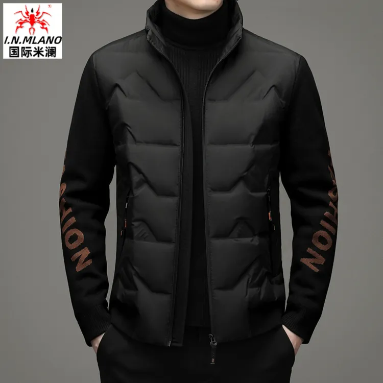 男士羽绒外套男爆款2025新款短款商务休闲潮流时尚修身立领男装潮