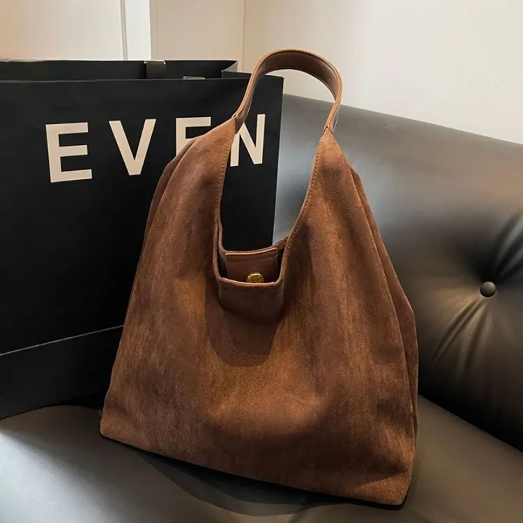 复古磨砂大包包女式2025新款大容量单肩包高级质感通勤托特包cy