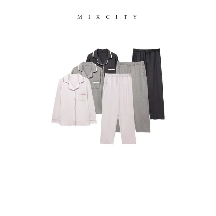 【MIXCITY亚楠家】女家居套装◆双面绒丰满暖绒工艺女款睡衣套装8997