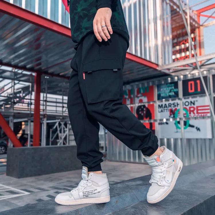 胖胖火星加大码男装秋冬加绒运动休闲裤男加肥胖子宽松工装束脚裤