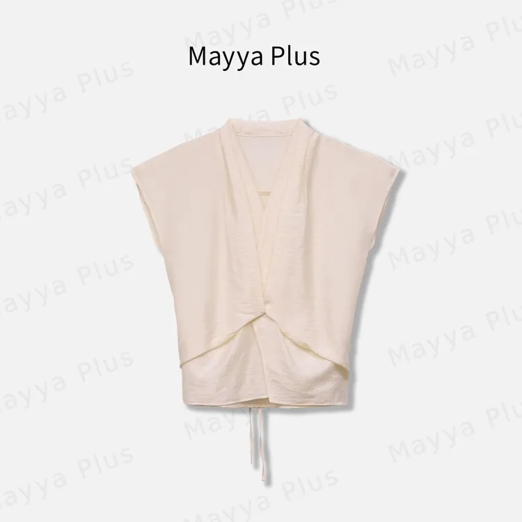 【木调语意】Mayya Plus麦芽定制气质显瘦欧若风梭织上衣32529057