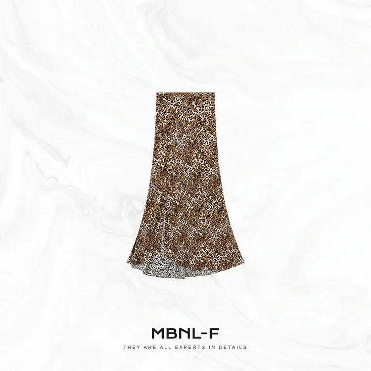 MBNL-F “小花豹” 100%人丝高定度假风小鱼尾半身裙秦磊XM-XQZ2033