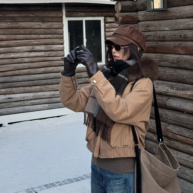 R-HER【狐领鹅绒】轻奢设计高级感狐狸大毛领90鹅绒服外套RZ50C1630