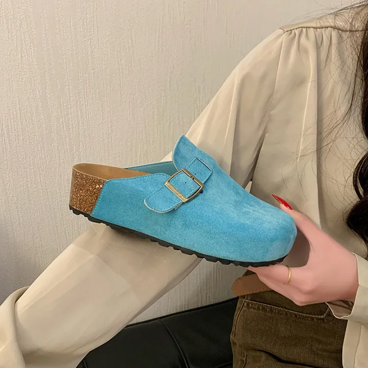 厚底勃肯鞋女外穿2025春季新款小个子踩屎感懒人一脚蹬博肯拖鞋