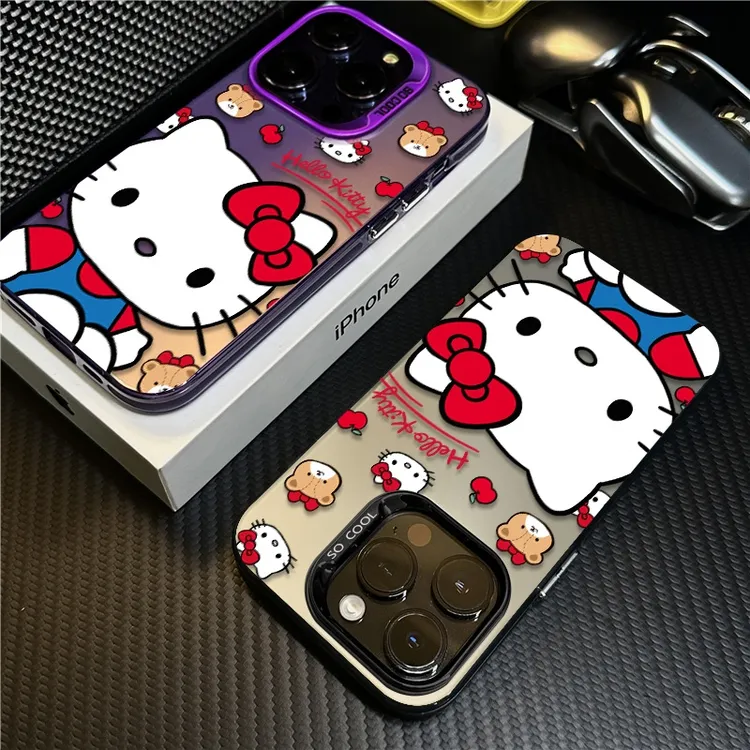 凯蒂猫适用苹果16promax手机壳iPhone15创意14保护套17新款12卡通