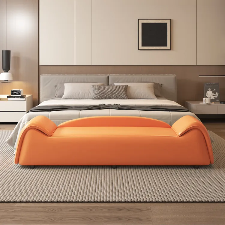 卧室床尾凳意式极简床边凳轻奢家用换鞋凳床榻衣帽间沙发凳小户型