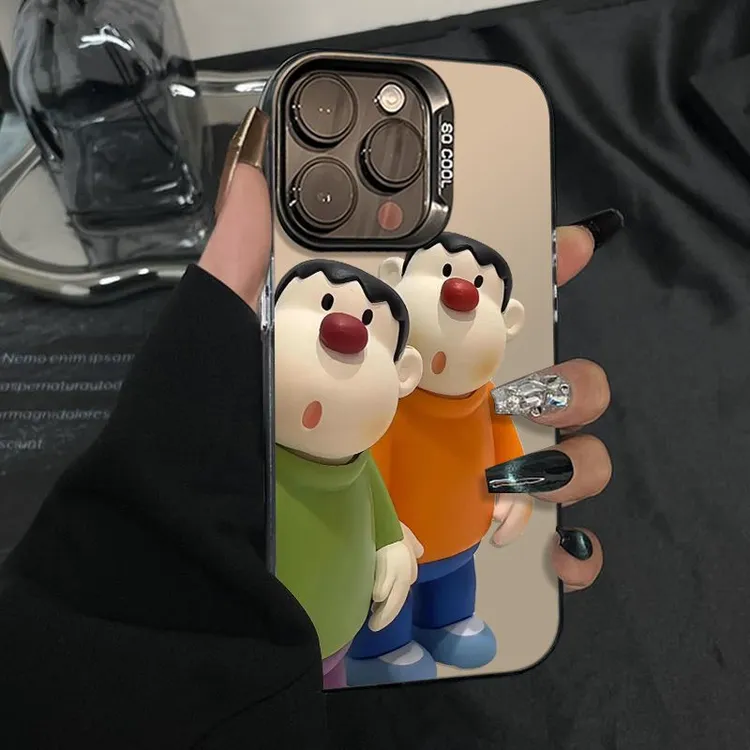 呆萌胖虎iPhone16保护套16plus磨砂15Plus超薄小众14ProMax趣味硬