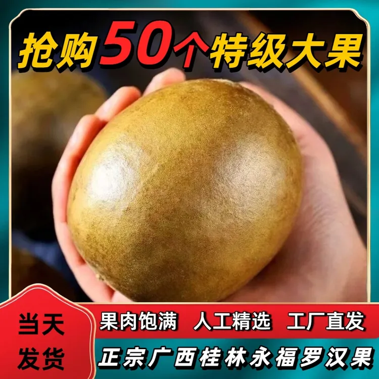 广西桂林正宗特级罗汉果干果特大果果芯搭配胖大海野生罗汉果润喉
