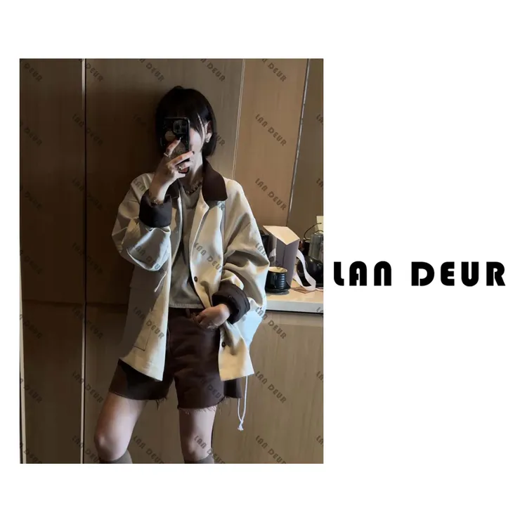 JIUJIU【艺术氛围】外套时尚百搭复古气质ins韩版拼接
