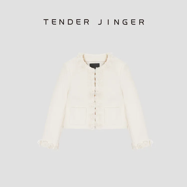 Tender Jinger【告白】小香风立体花朵长袖外套T54YUY737U