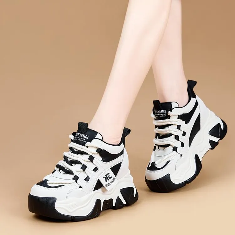 御阅老爹鞋女2025年新款时尚网面透气运动休闲鞋潮牌显脚小小白鞋