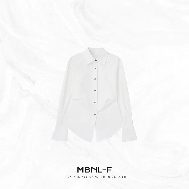 MBNL-F“巴黎春日”  法式高定浪漫极简显瘦翻领衬衫秦磊XM-XSY3267
