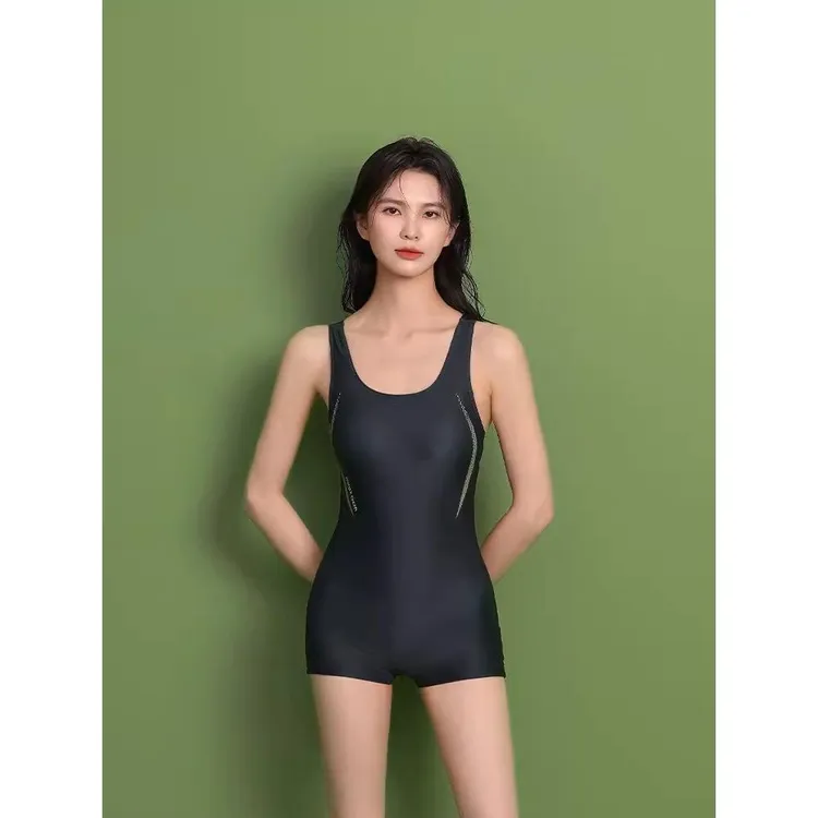 GIOIO运动款泳衣连体游泳馆专用保守显瘦遮肚泳装温泉学生竞技性