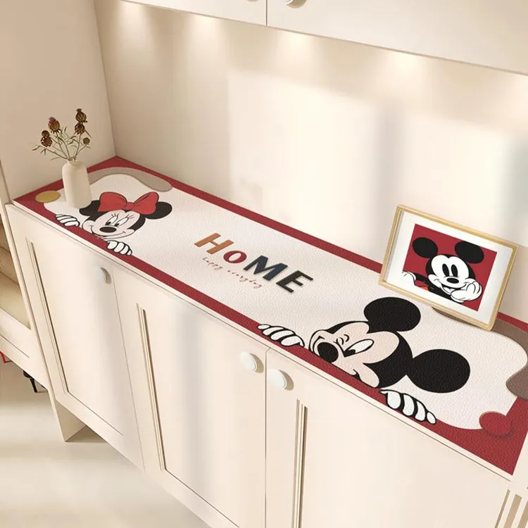 轻奢高级感电视柜桌布防水防油防烫皮革桌垫家用玄关鞋柜茶几桌布