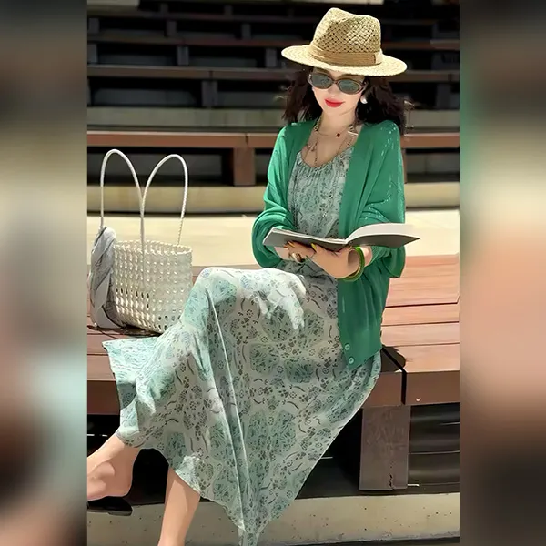 【Linda姐高端线】夏季时尚气质慵懒百搭吊带裙连衣裙AS5LYH2262