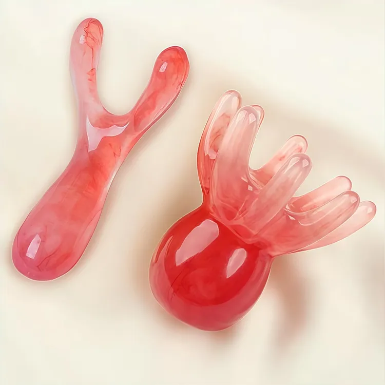 美容院同款多功能八爪鱼章鱼经络梳面部鼻子Y形按摩棒推拿穴位棒