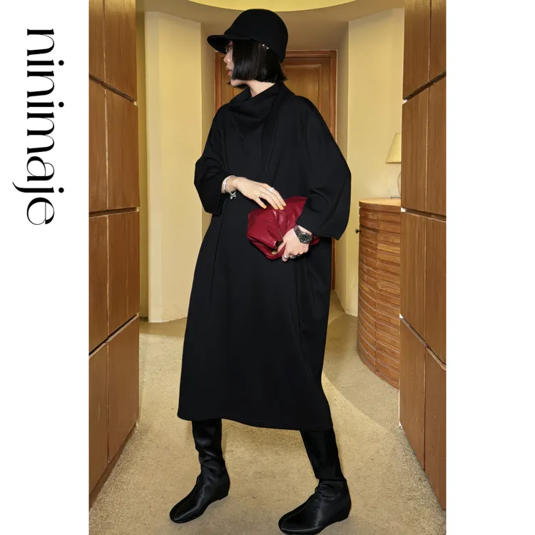 NanBeiBei 小众立体剪裁量感领巾裙 5769