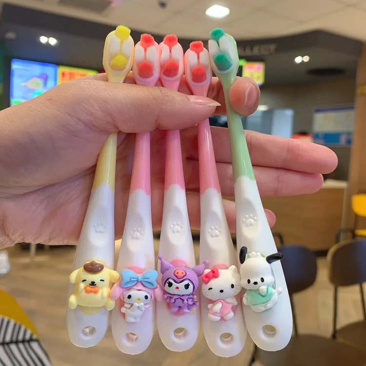 【5支】软毛刷可爱儿童软毛牙刷男孩女孩3-6-10岁乳牙护齿护龈牙刷