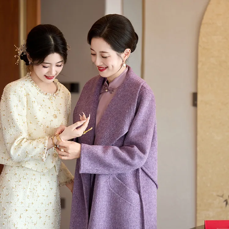 喜嘉喜秋冬季婚礼喜妈妈喜婆婆大衣时尚中国风中式大气大衣气质05
