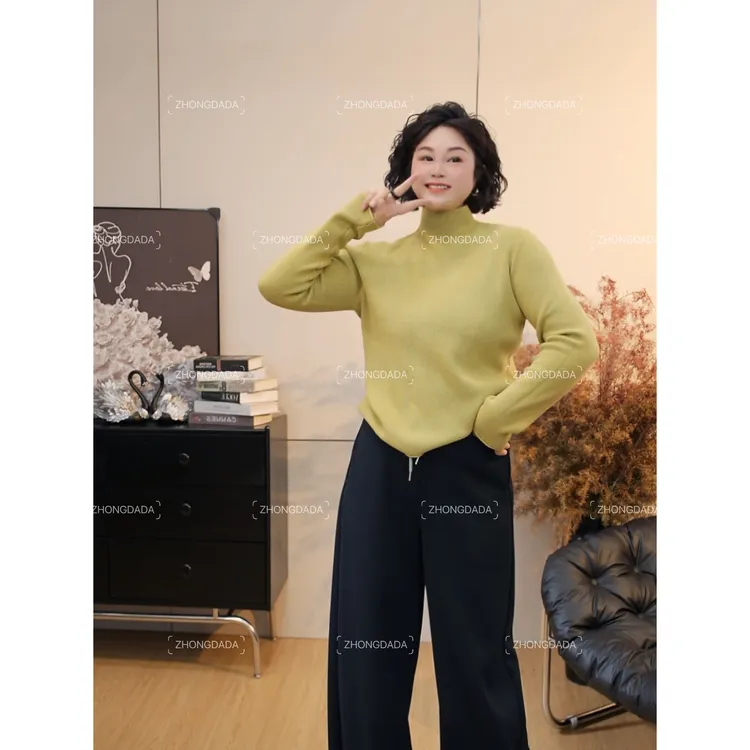 ZHONG大大【】毛针织衫厚款2025秋冬套头长袖百搭保暖上衣12106