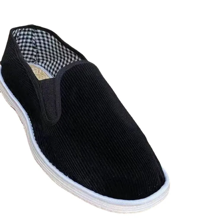 老北京布鞋手工布鞋手工纳底纳底条绒千层底手工灯芯绒鞋面