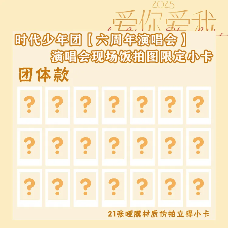 【自印收藏】二代时团六周年演唱会现场饭拍绝美图神图拍立得小卡