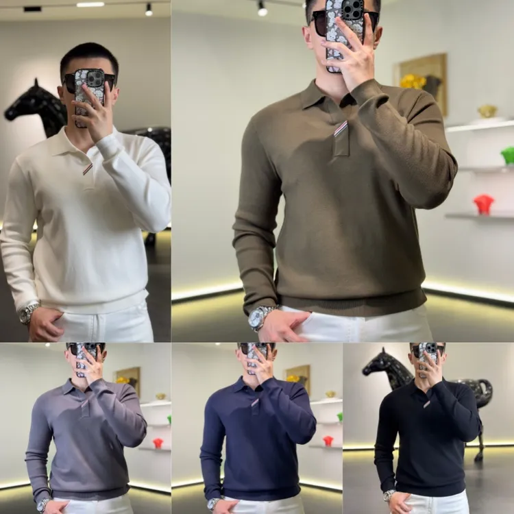 （秋款）古帝特尼欧货时尚轻奢男士翻领百搭针织简约T恤YS-78580