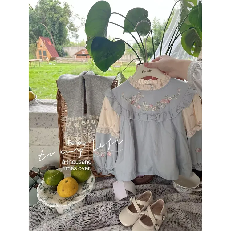 FLL·25冬~绣花加绒娃娃衫53566（童装汉服）