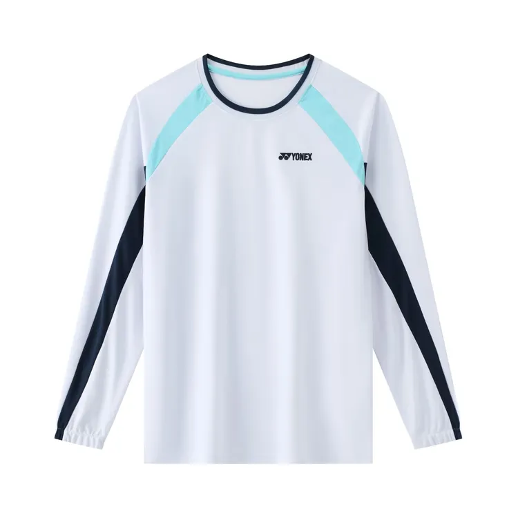 新款秋冬长袖羽毛球服上衣男速干T恤女休闲运动服团购定制球衣
