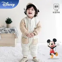 婴儿棉衣加厚保暖连体衣服冬季装初生宝宝外出棉服