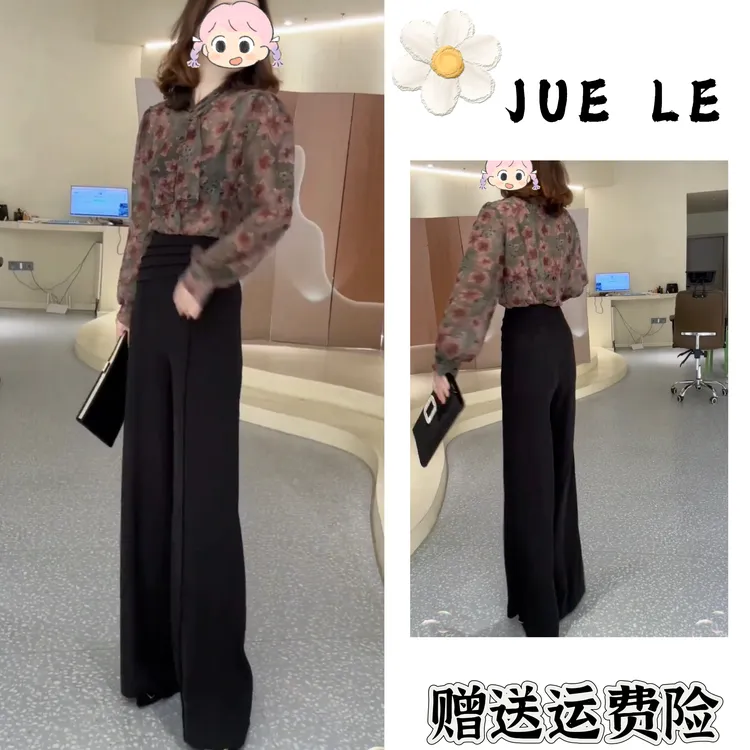 2025秋季新款时尚显瘦气质女士网红洋气两件套百搭款L11045